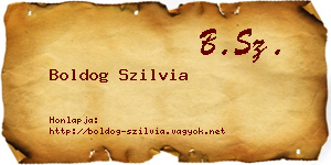 Boldog Szilvia névjegykártya